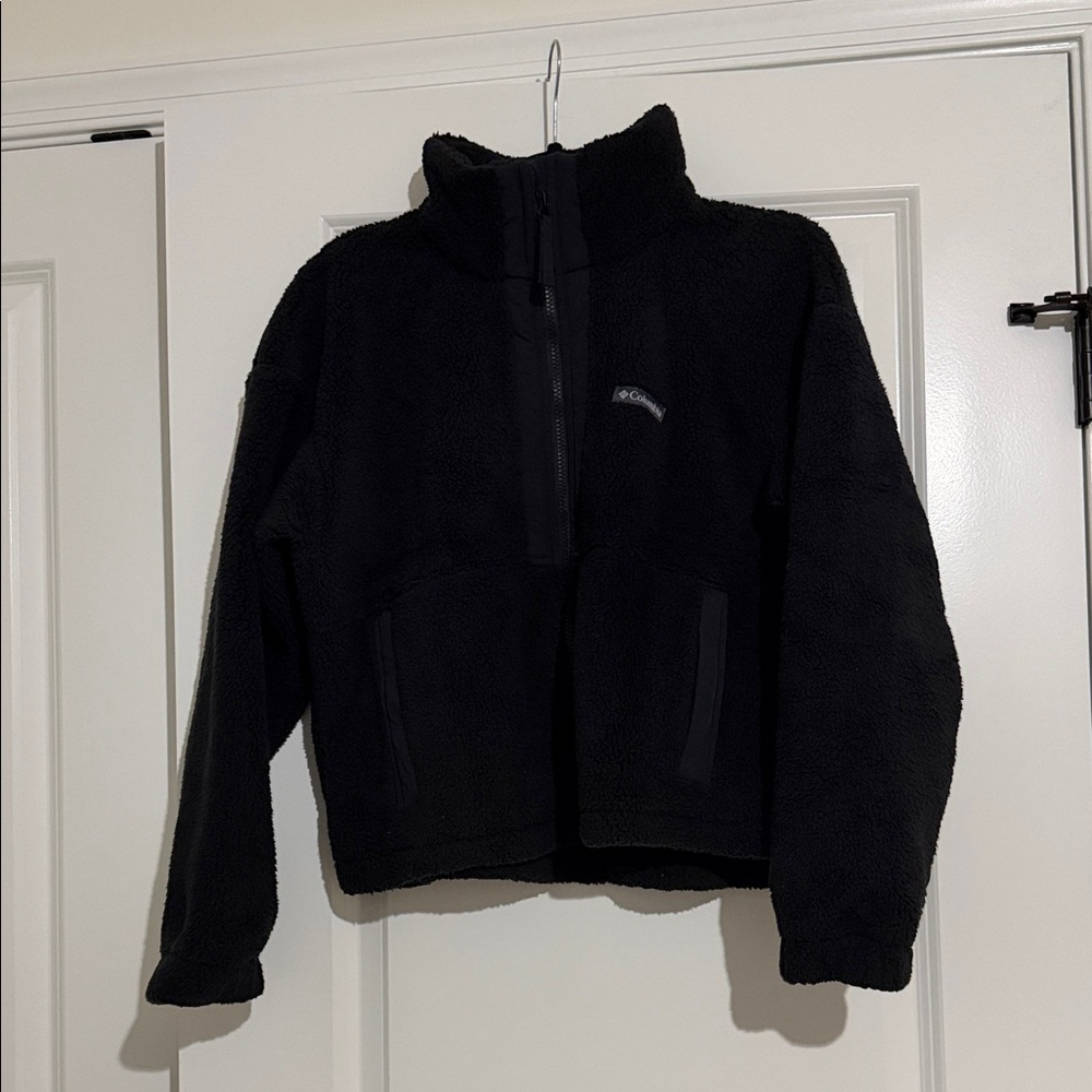 Columbia 2 in 1 Black Fleece Puffer/Windbreaker Jacket